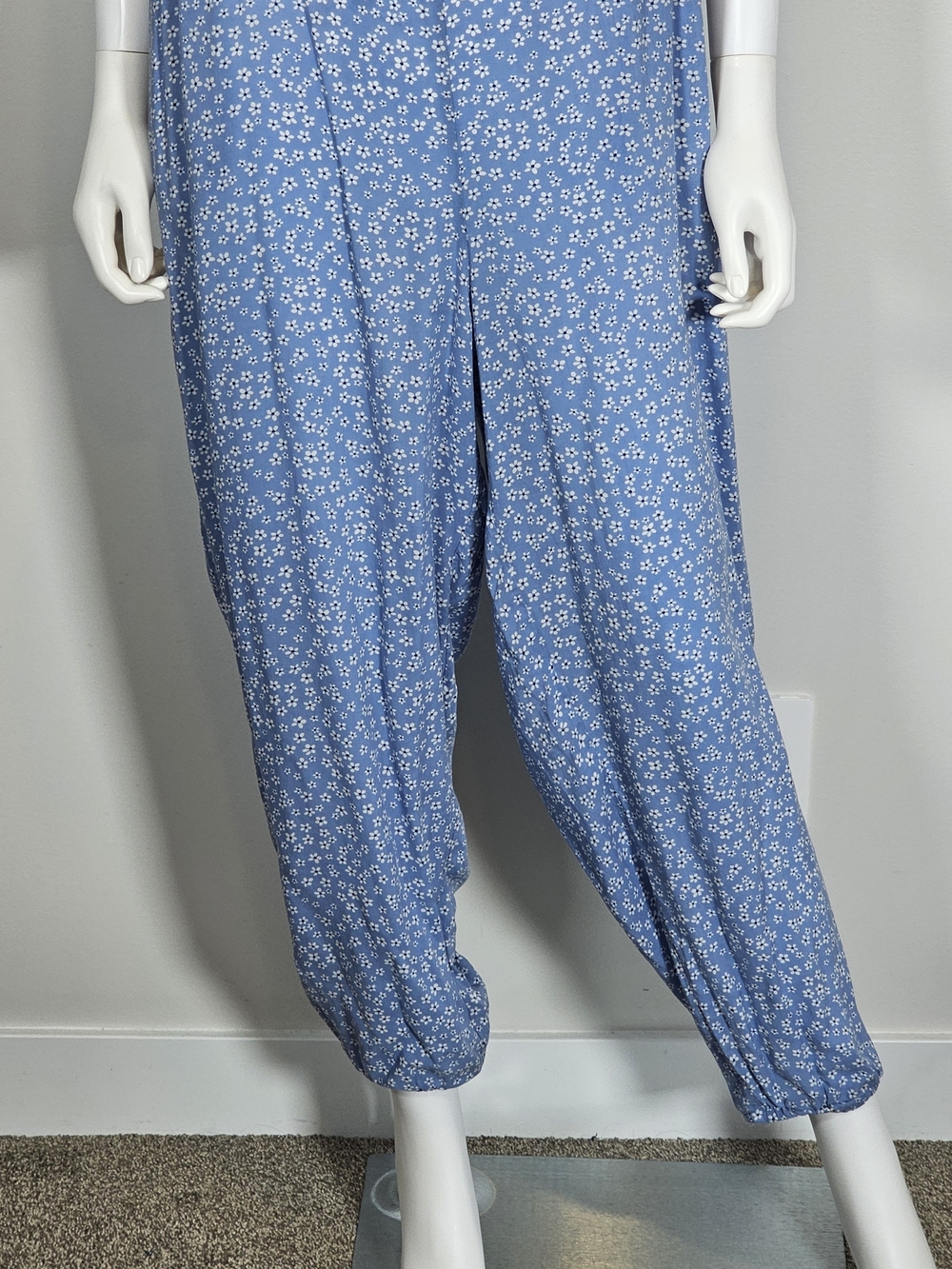 Smash + Tess Light Blue Floral Tie-Strap Jumpsuit - Picture 3 of 10